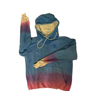 SOUL Med Weight Cotton Blue Yellow Hoody Sweatshirt Scull Logo
